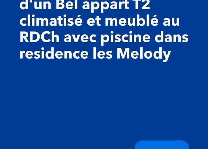 Nouvel Location D'un Bel T2 Climatise Et Meuble Au Rdch Avec Piscine Dans Les Melody